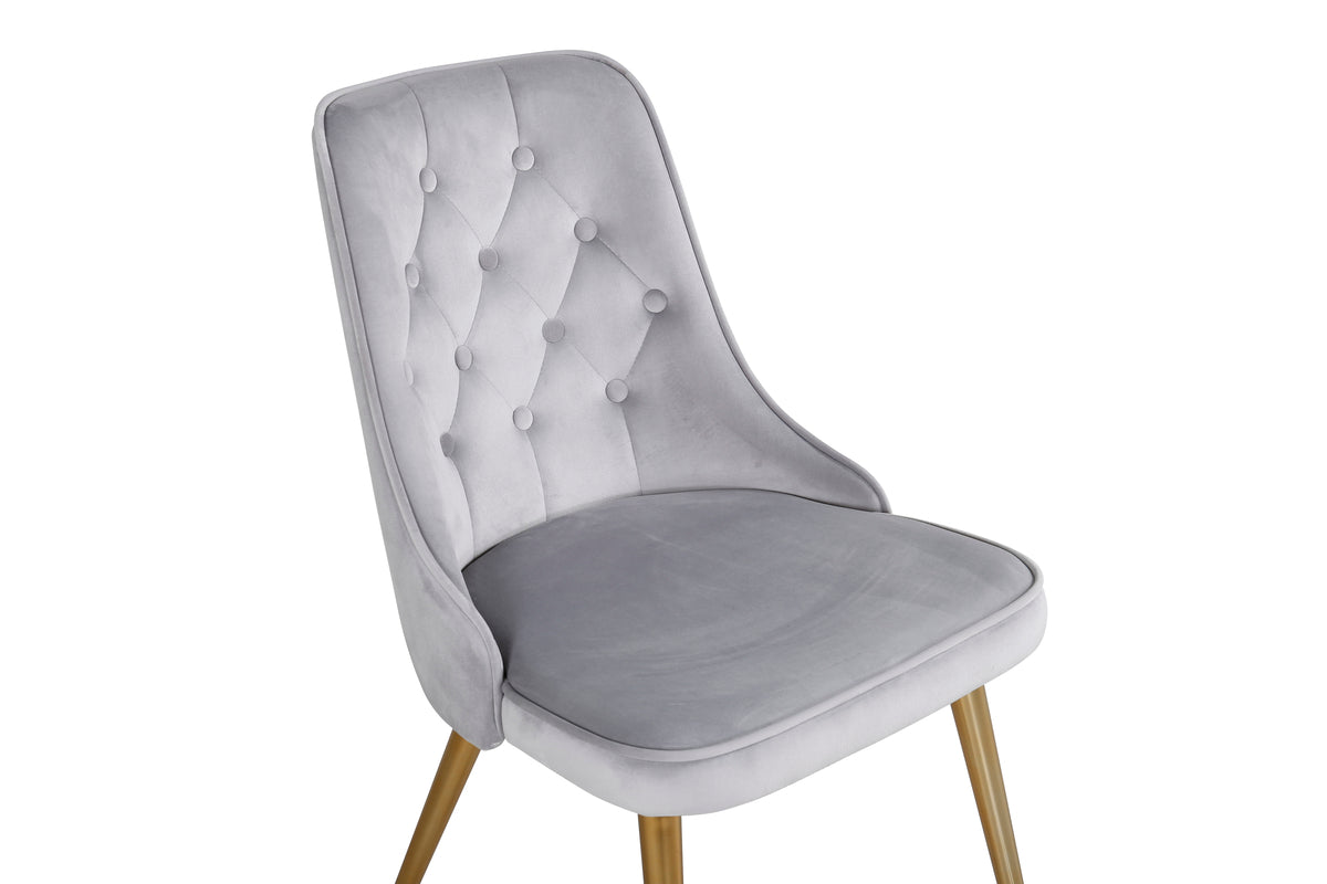 Velvet Deluxe Matstolar 2-pack Grå