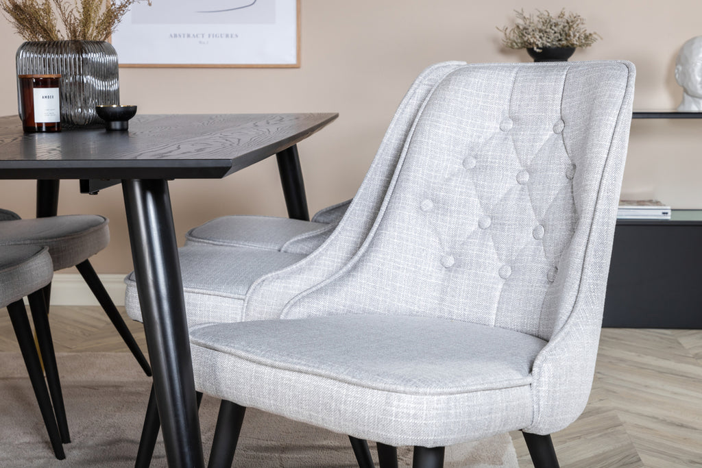 Velvet Deluxe Matstolar 2-pack Grå