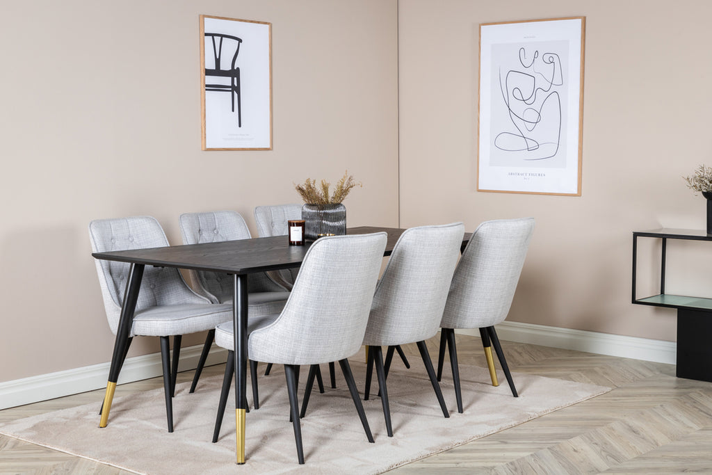 Velvet Deluxe Matstolar 2-pack Grå