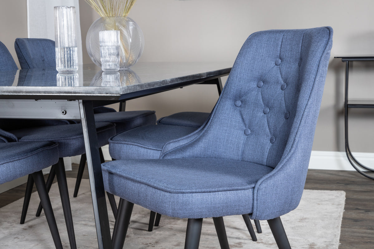 Velvet Deluxe Matstolar 2-pack Blå