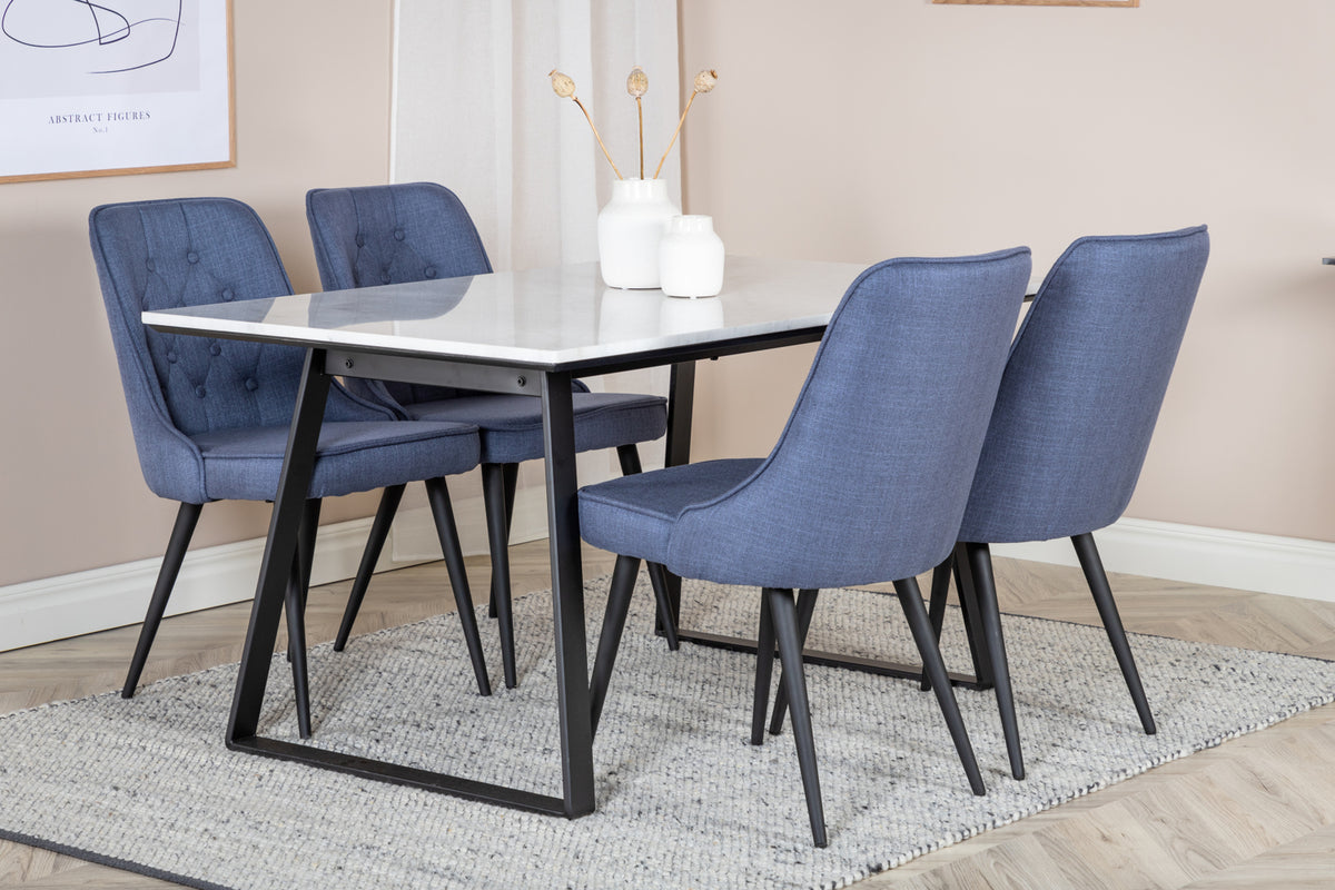 Velvet Deluxe Matstolar 2-pack Blå