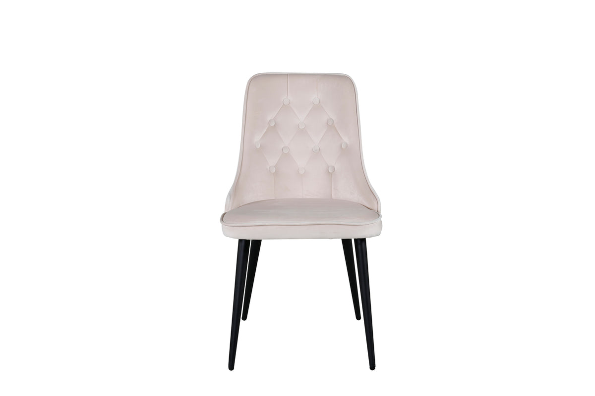 Velvet Deluxe Matstolar 2-pack Beige