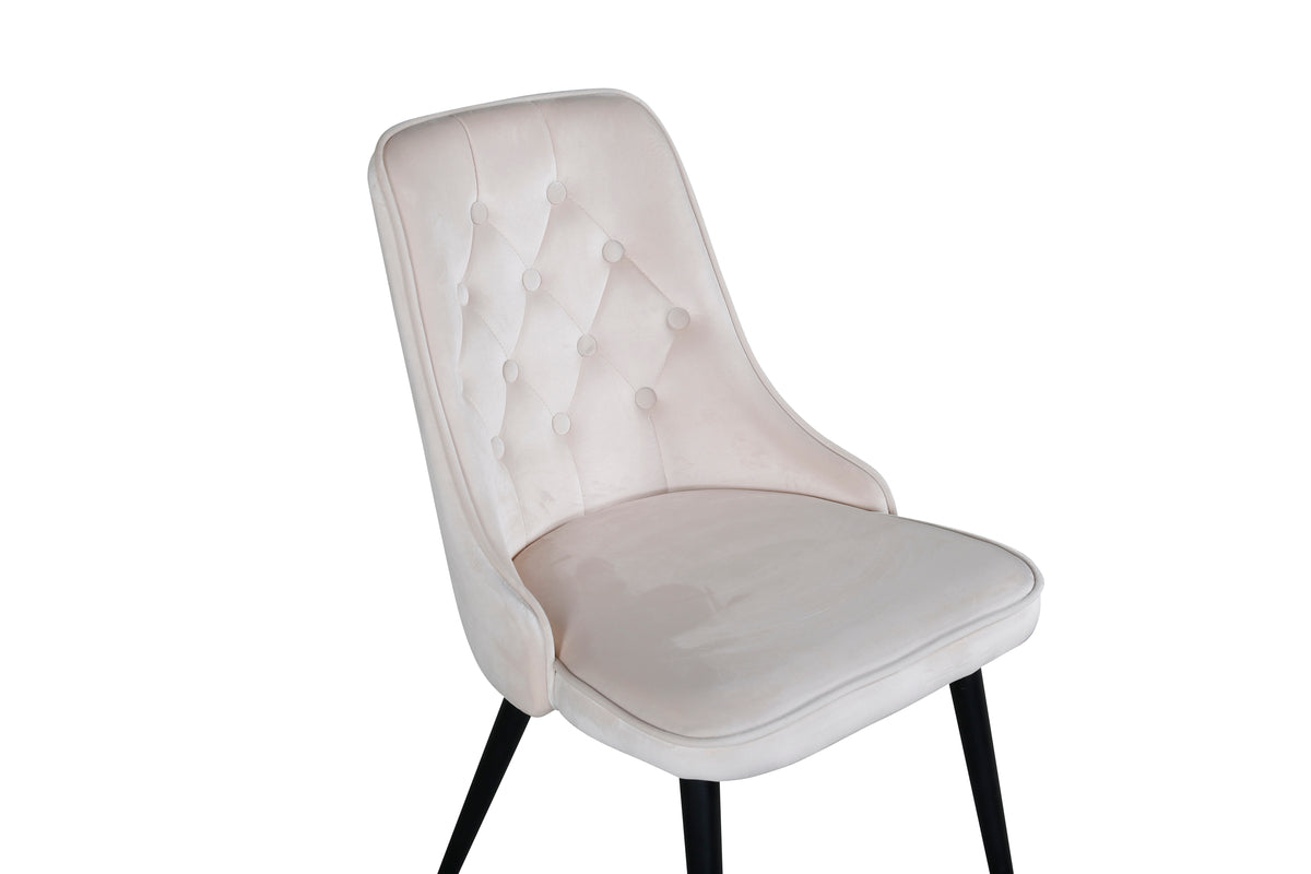 Velvet Deluxe Matstolar 2-pack Beige