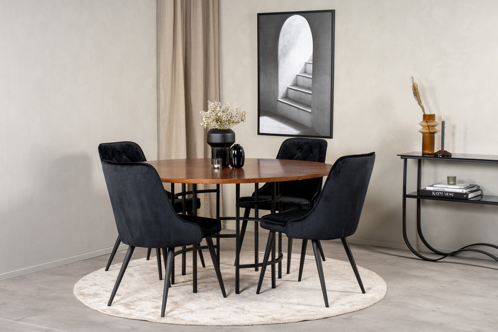 Velvet Deluxe Matstolar 2-pack Svart