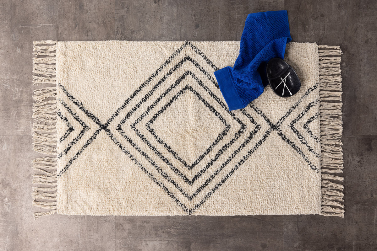 Love Rektangulära Mattor 80 x 50 Vit