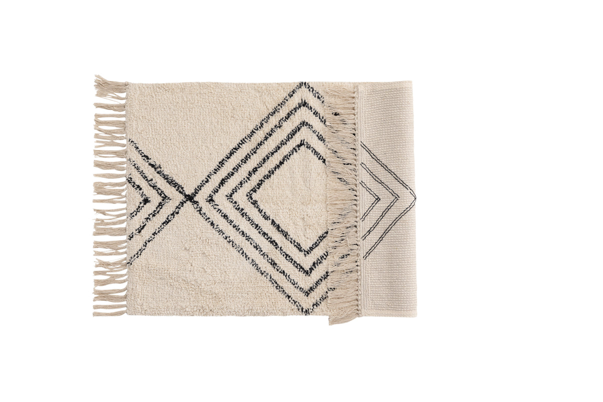 Love Rektangulära Mattor 80 x 50 Vit