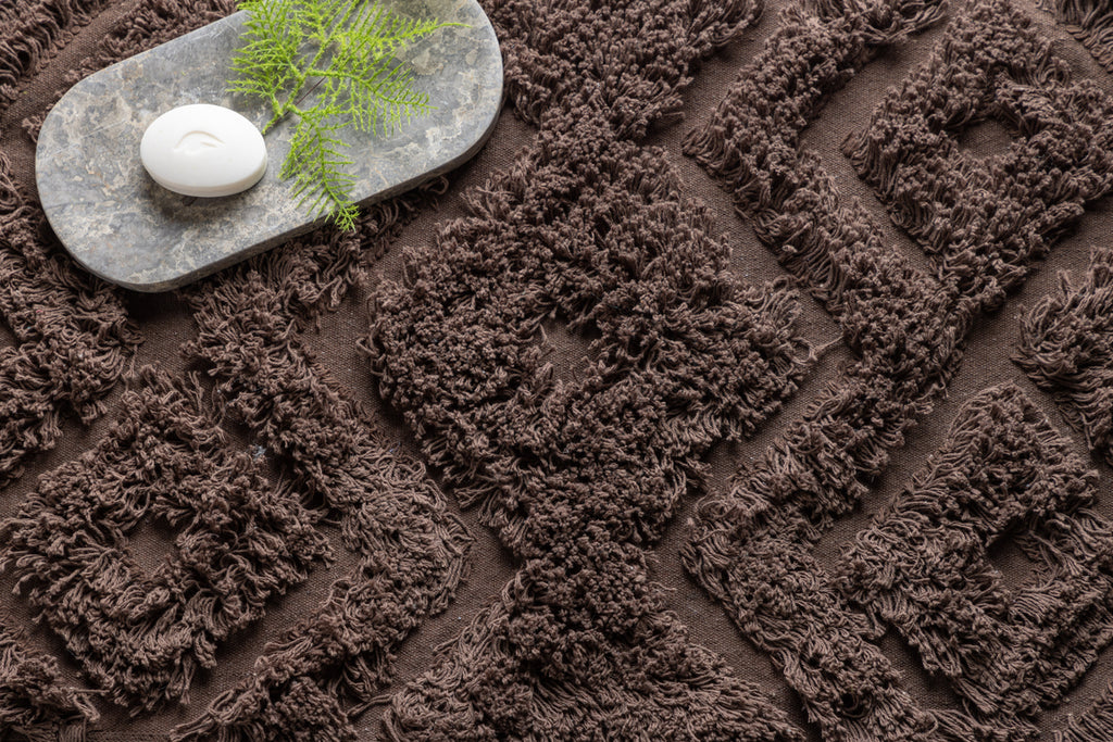 Hilma Rektangulära Mattor 80 x 50 Brun