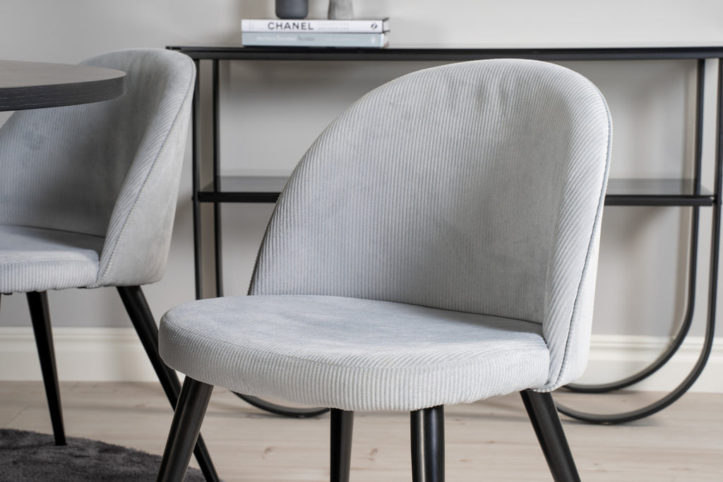 Velvet Matstolar 2-pack Ljusgrå