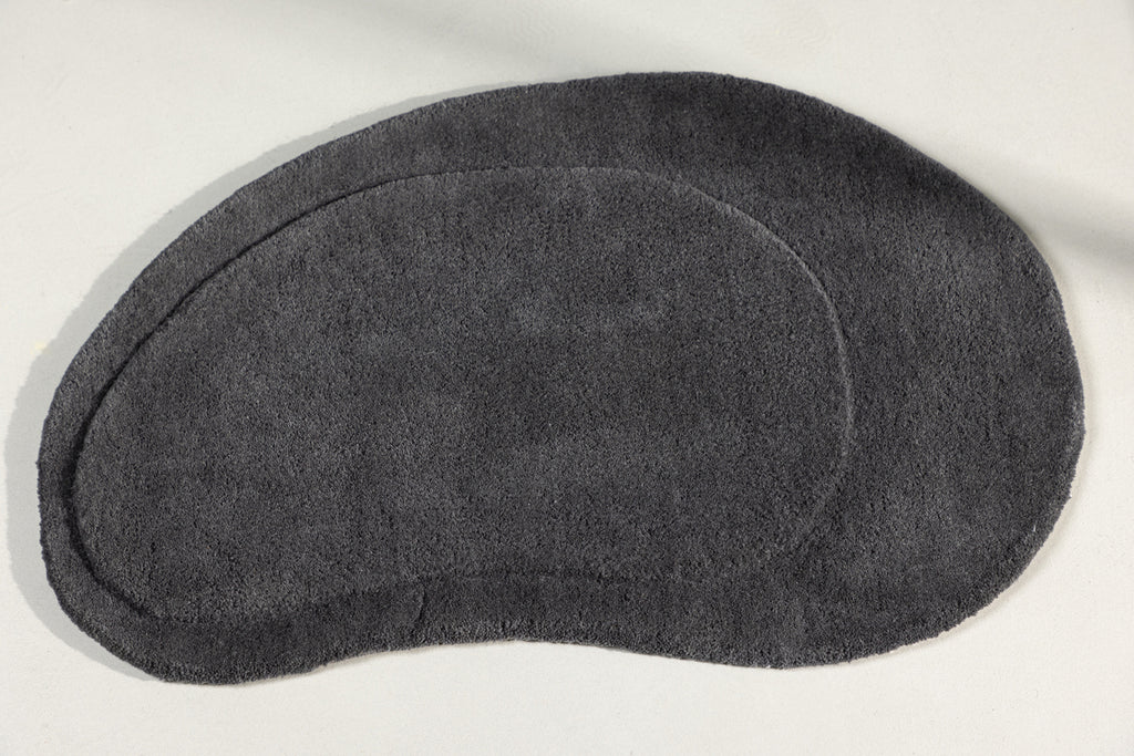 Sten Ovala Mattor 75 x 50 Mörkgrå