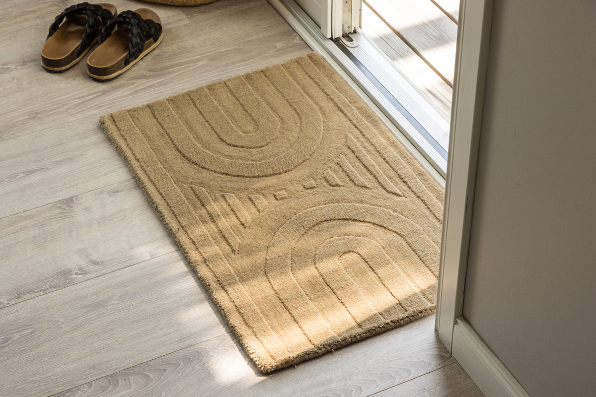 Nora Rektangulära Mattor 80 x 50 Beige