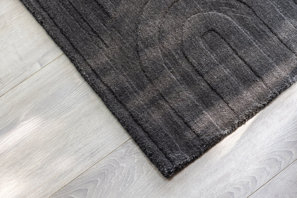 Nora Rektangulära Mattor 80 x 50 Mörkgrå