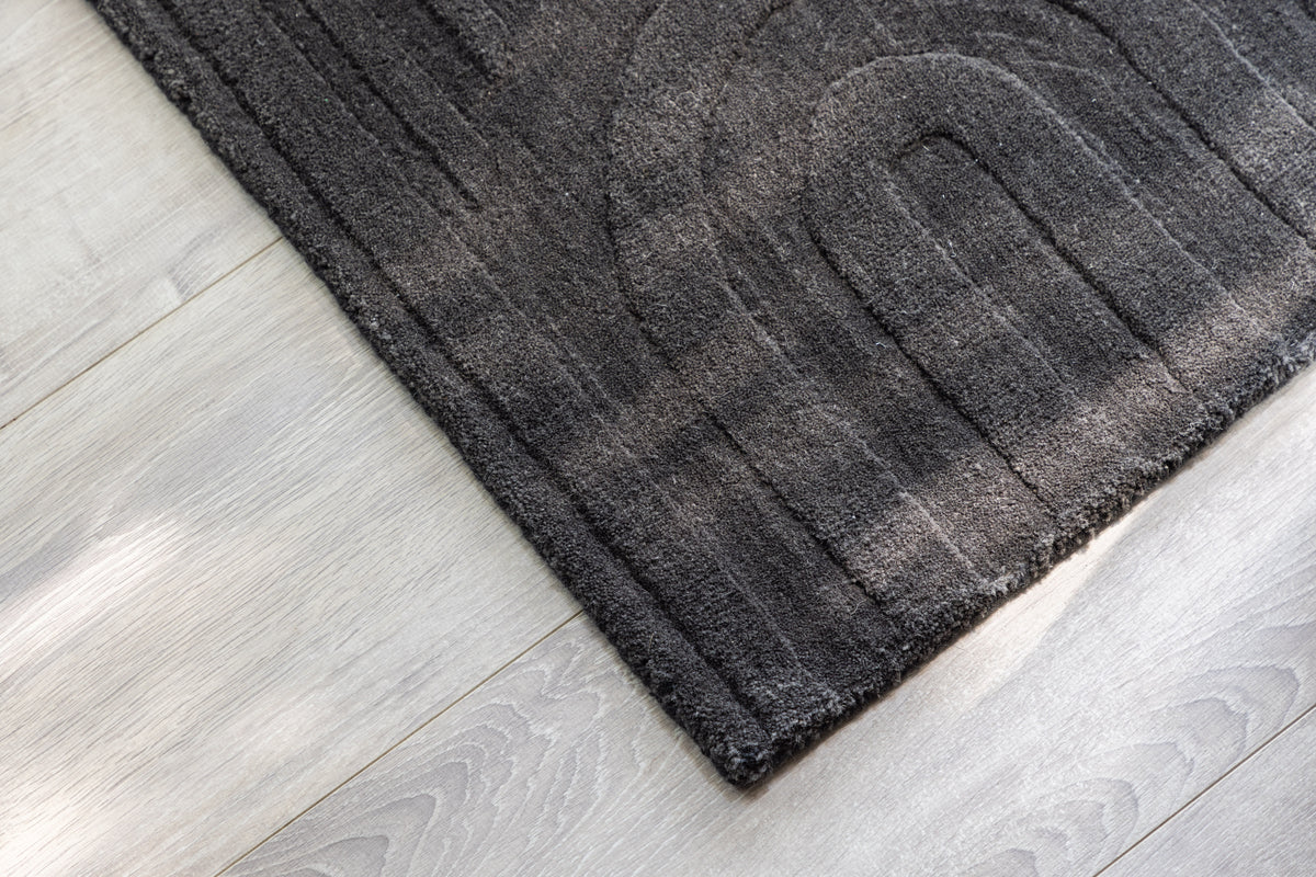 Nora Rektangulära Mattor 80 x 50 Mörkgrå