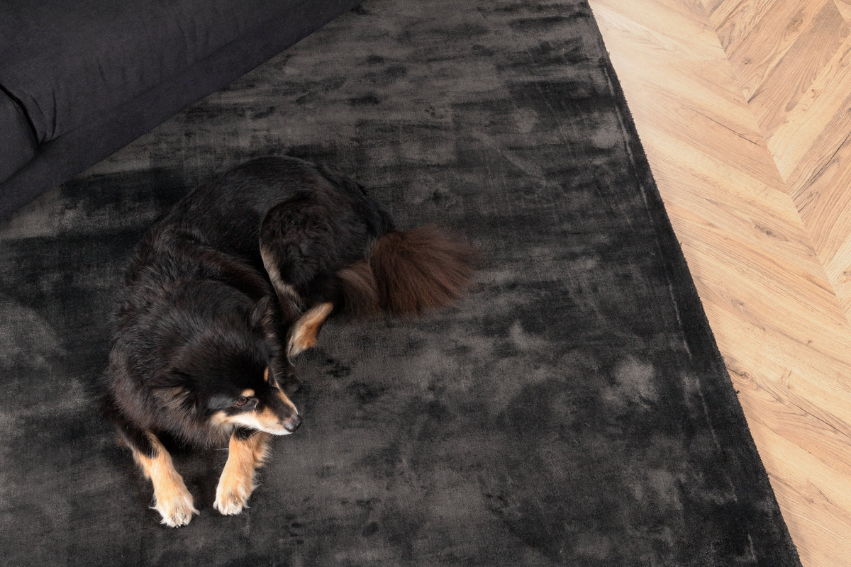 Indra Rektangulära Mattor 240 x 170 Mörkgrå