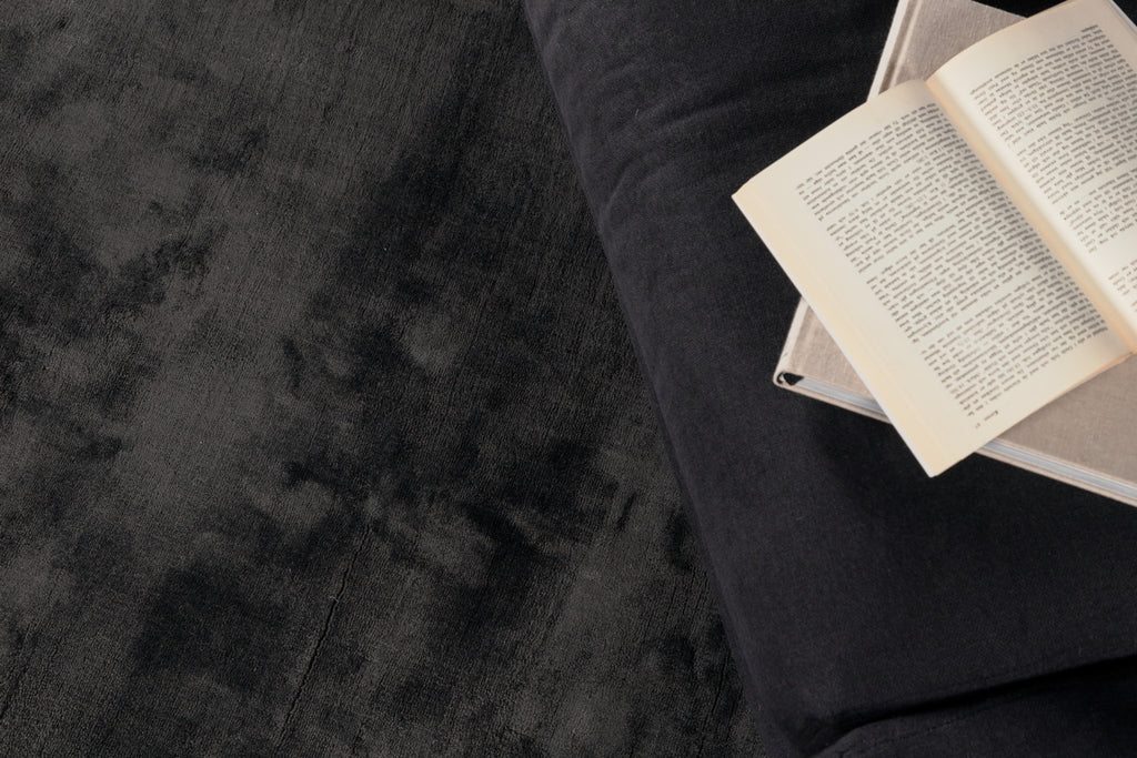 Indra Rektangulära Mattor 350 x 250 Mörkgrå