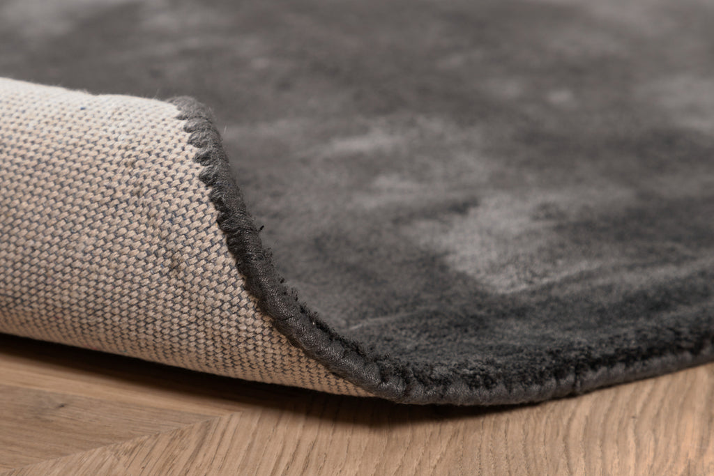 Indra Rektangulära Mattor 350 x 250 Mörkgrå