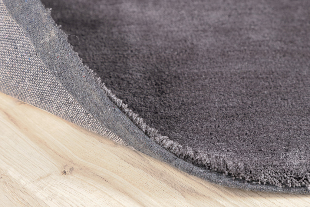 Undra Runda Mattor ⌀200 Mörkgrå