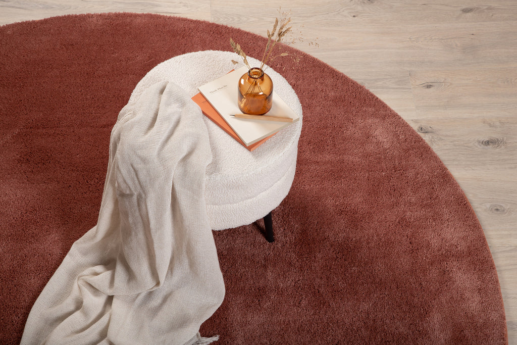 Undra Runda Mattor ⌀200 Rosa