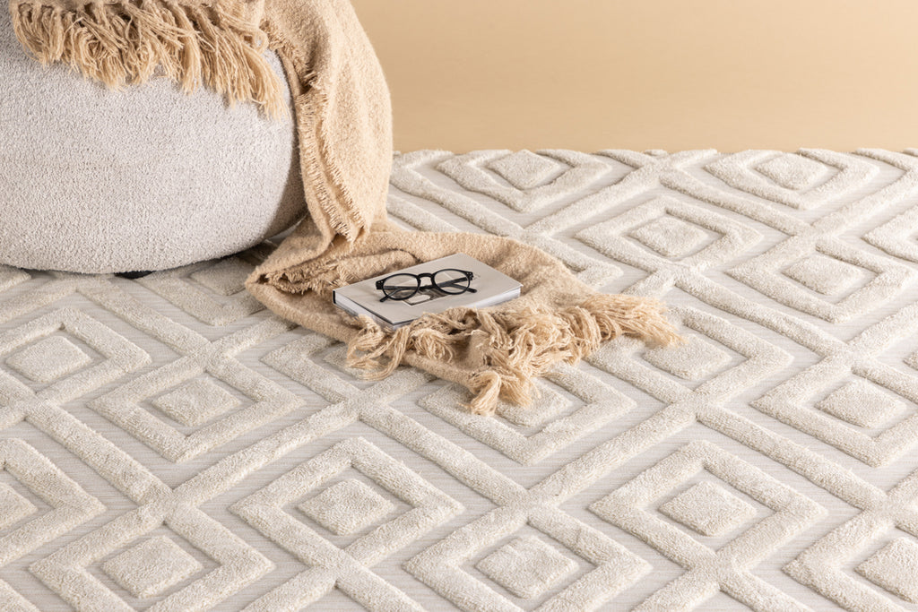 Pia Rektangulära Mattor 290 x 200 Vit