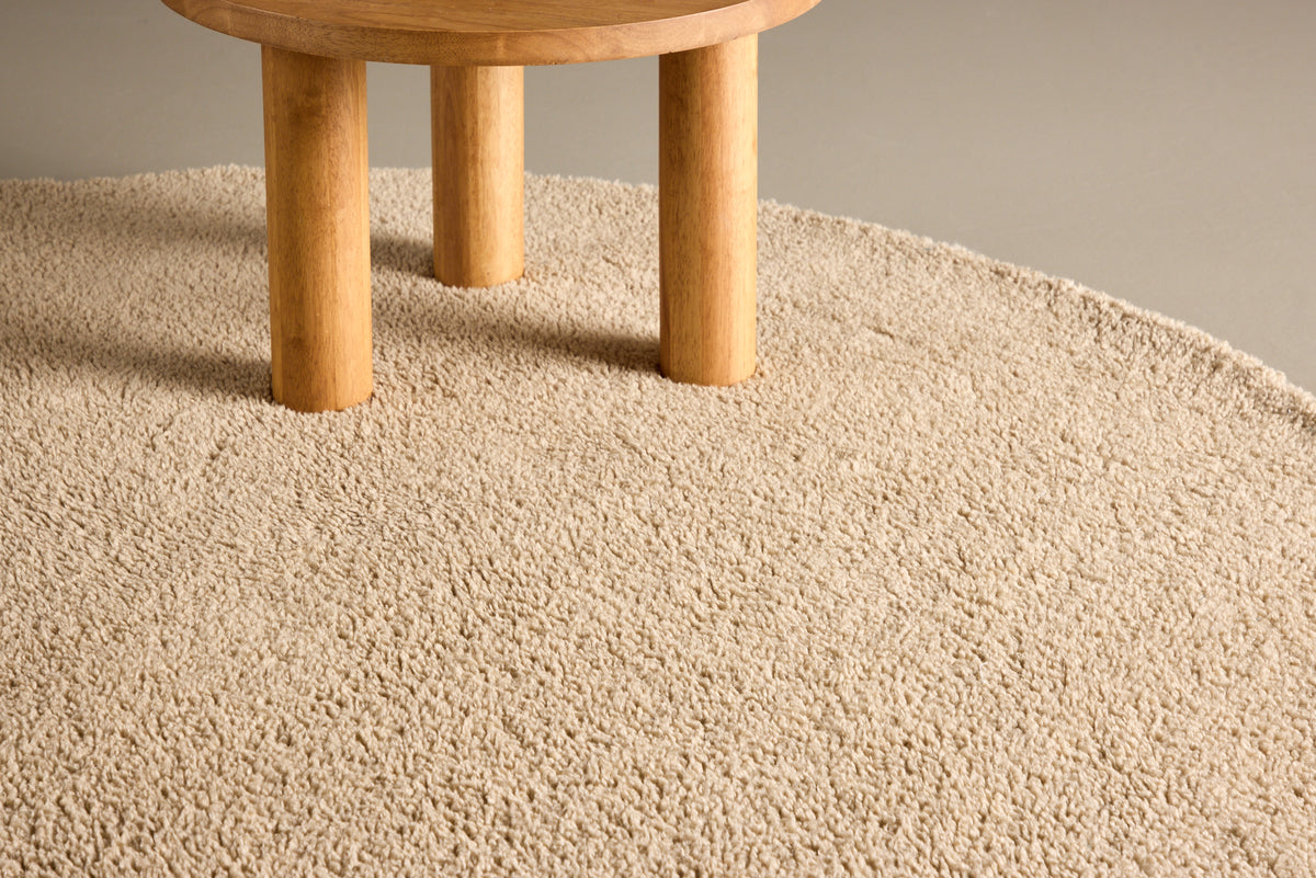 Teddy Runda Mattor ⌀200 Beige