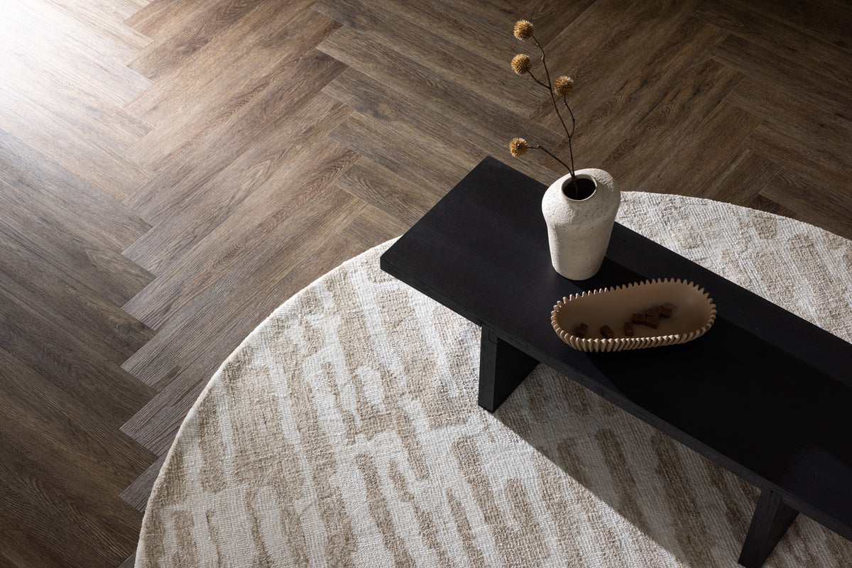 Milos Runda Mattor ⌀200 Beige