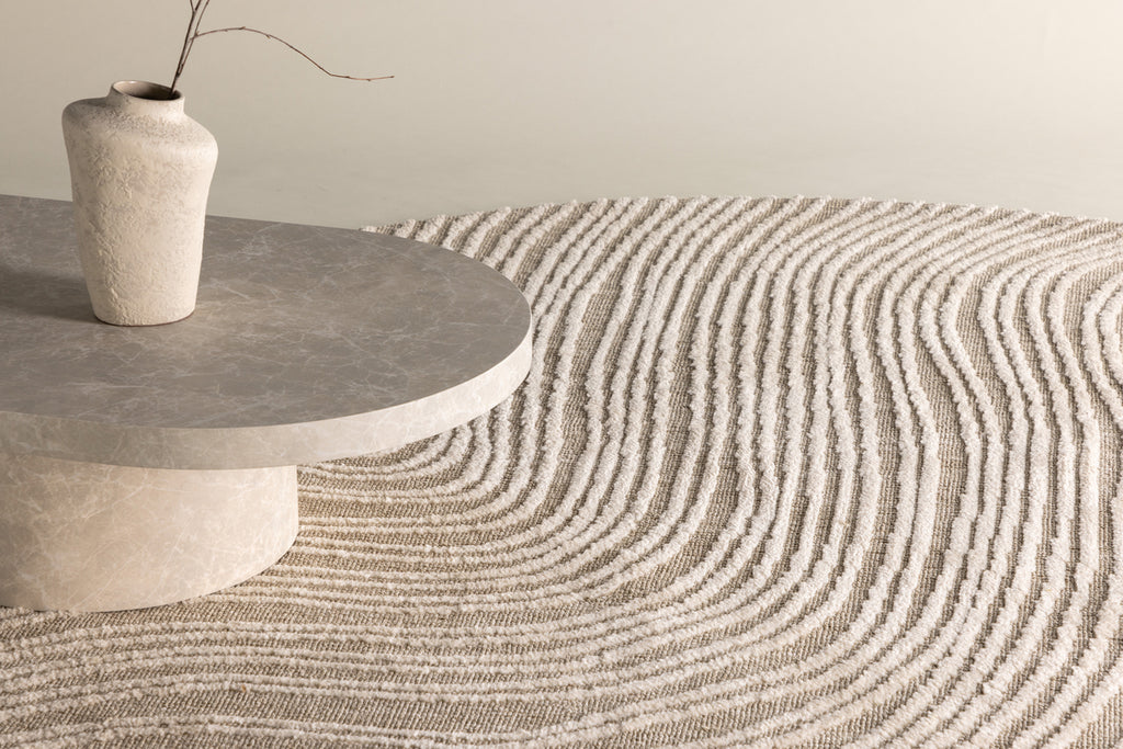 Melle Runda Mattor ⌀200 Beige