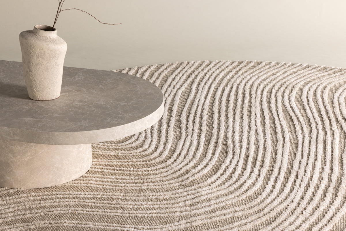 Melle Runda Mattor ⌀200 Beige