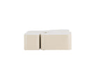 NORDLAND Soffbord Bord 1: 95x70, Bord 2: 74x60, Bord 3: 40x40 Beige