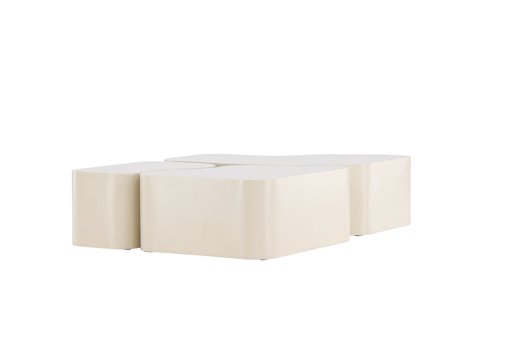 NORDLAND Soffbord Bord 1: 95x70, Bord 2: 74x60, Bord 3: 40x40 Beige