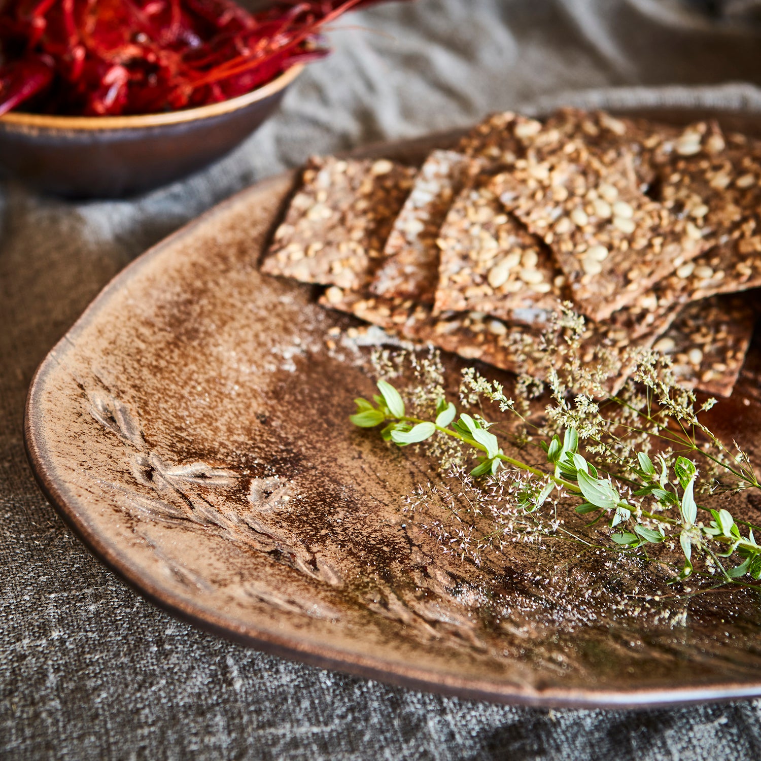 ANNABELLE Serveringsfat, Terrakotta 2st