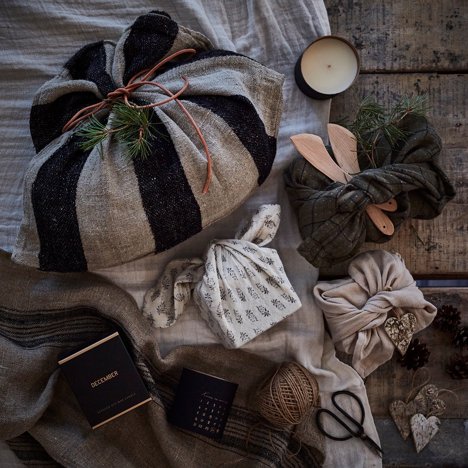 ELSA Servett, Natur/grå 10st