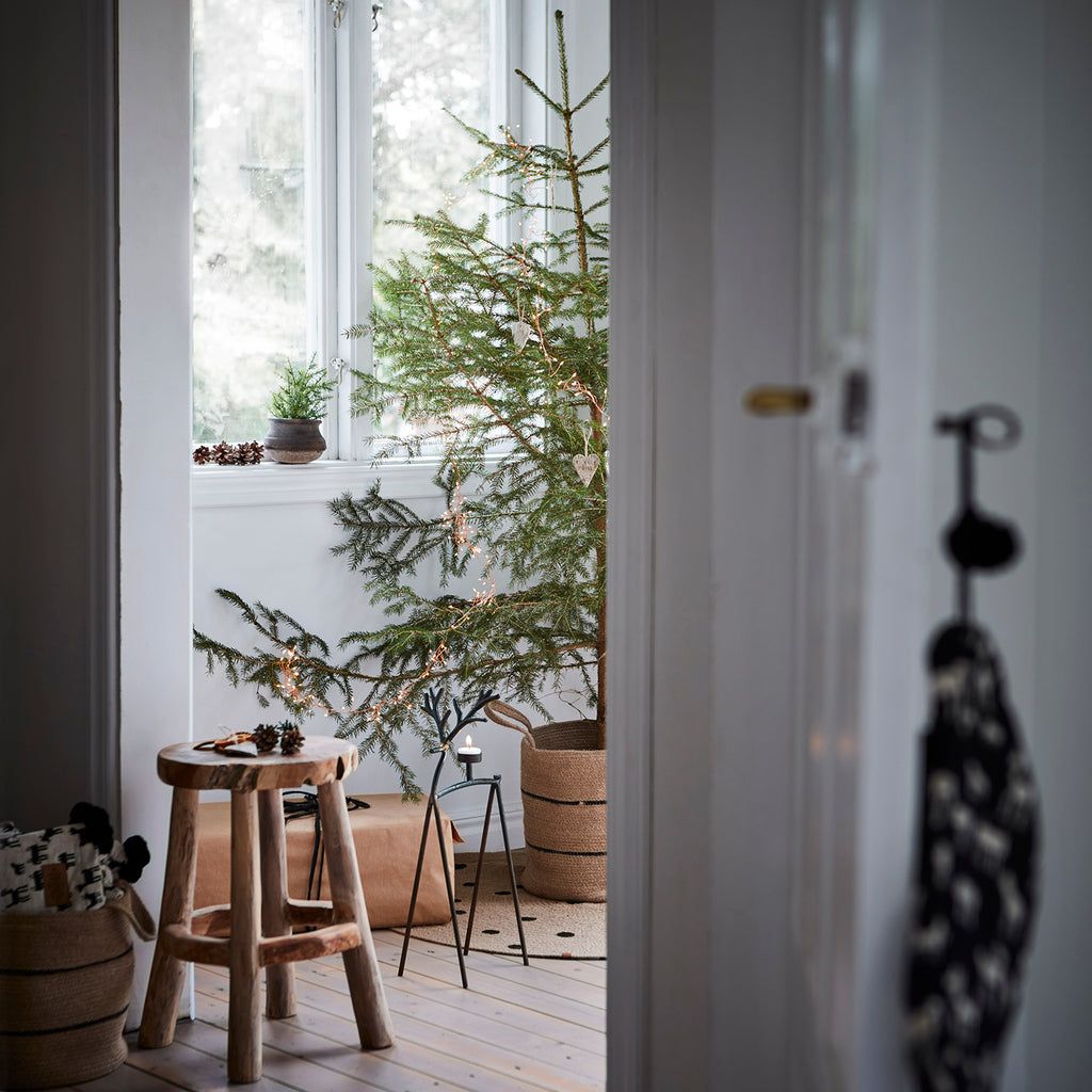 COLLECT Korg, set om 2, Natur/svart