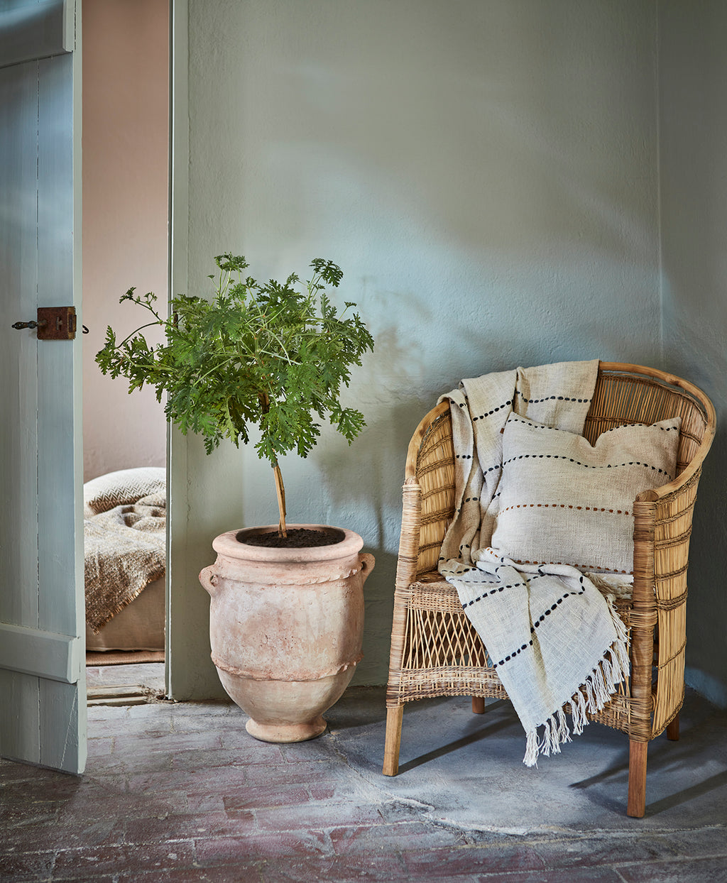 MAJA Filt, Elfenben/svart/senapsgul 2st