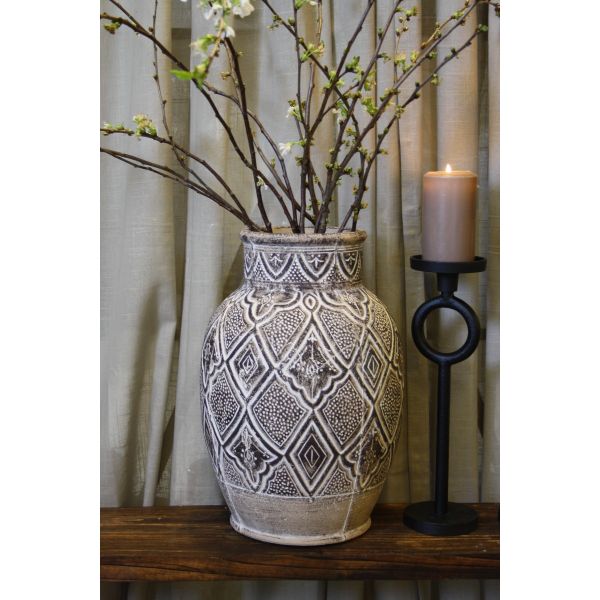 Urna brun/beige mönstrad