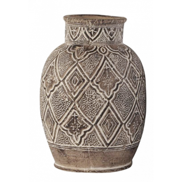 Urna brun/beige mönstrad