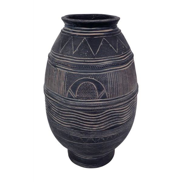 Urna med mönster svart/grå