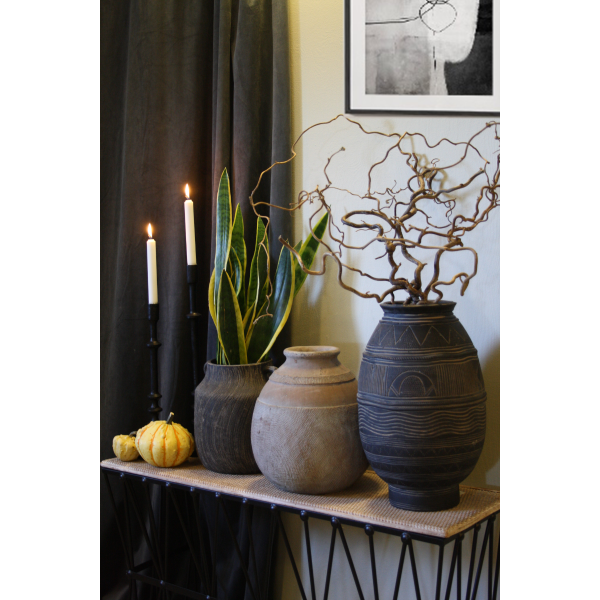 Urna m öron låg brun