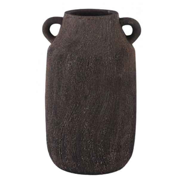 Urna med öron hög brun