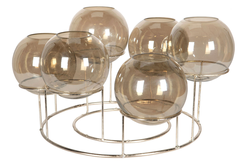 Ljusstake Glasklot Champagne