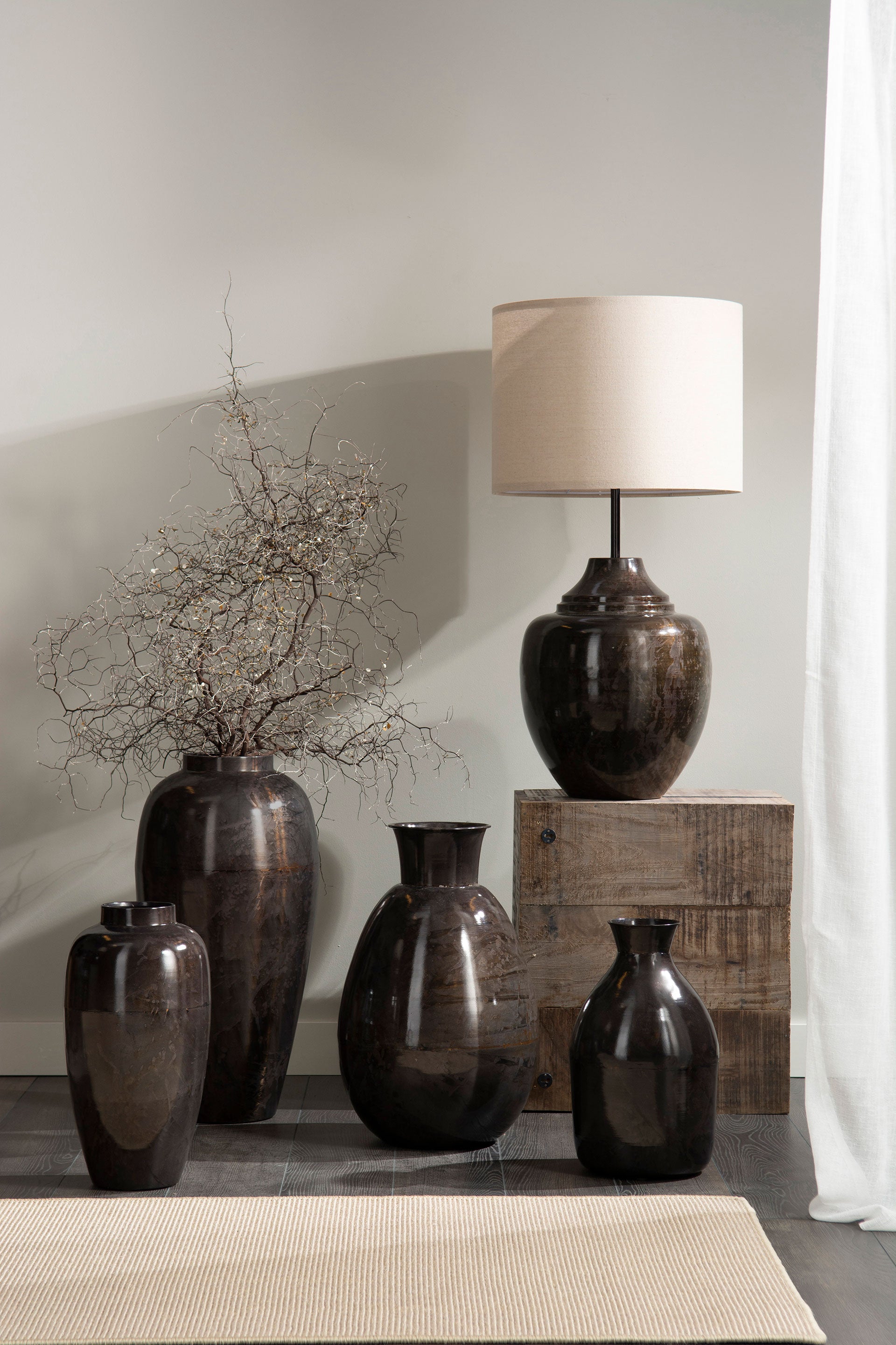 Lampfot Charm Grey Onyx