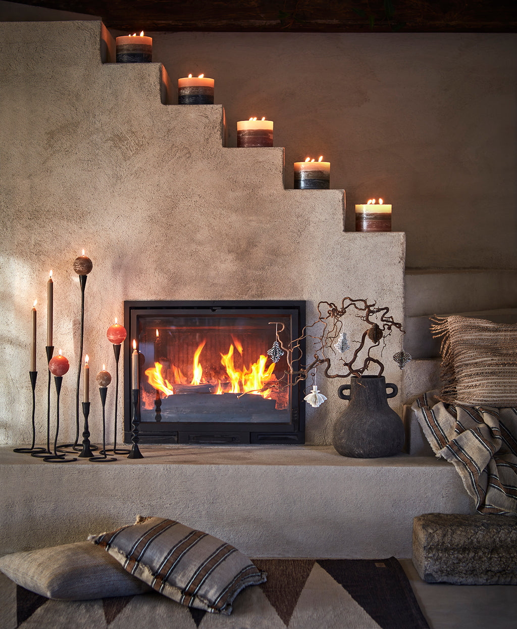 HILDA Filt, Beige/brun/svart