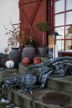 FRASSE Filt, Grön/svart/vit 2st