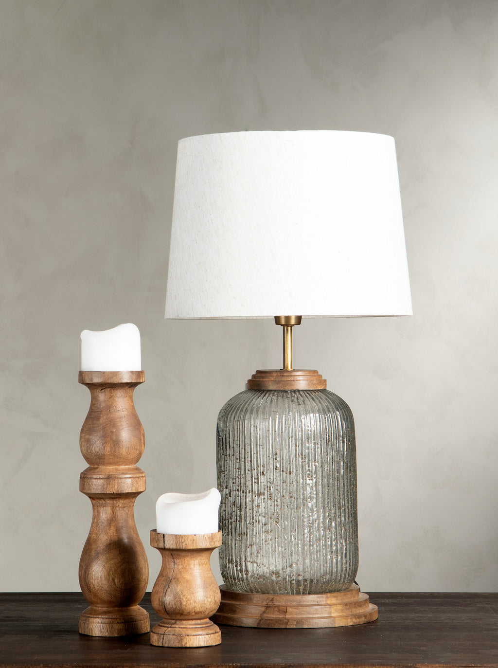 Lampfot Hava Glas / Trä