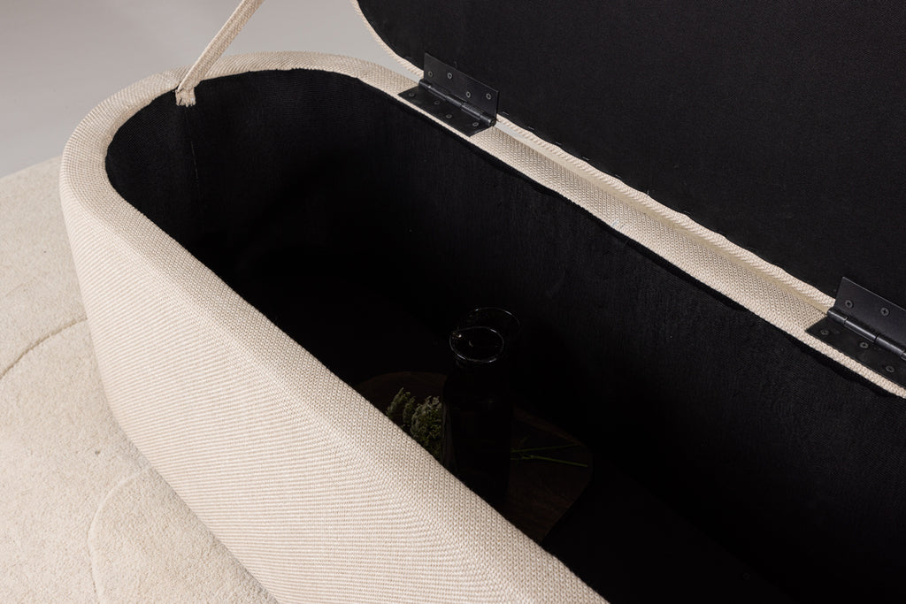 Potenza Ottoman 130 x 47 x 50 Off-white