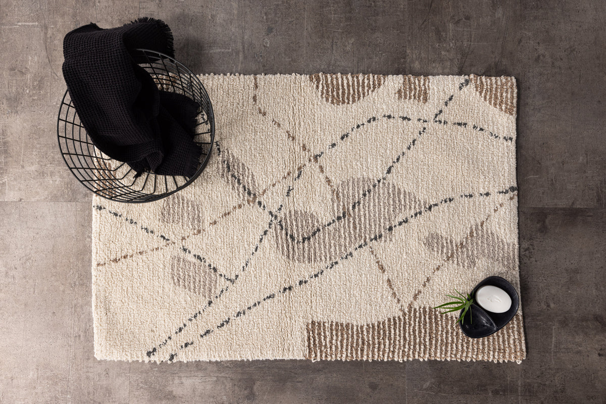 Paul Rektangulära Mattor 90 x 60 Elfenben