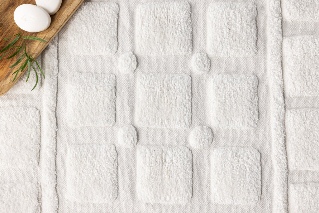 Putte Rektangulära Mattor 90 x 60 Vit
