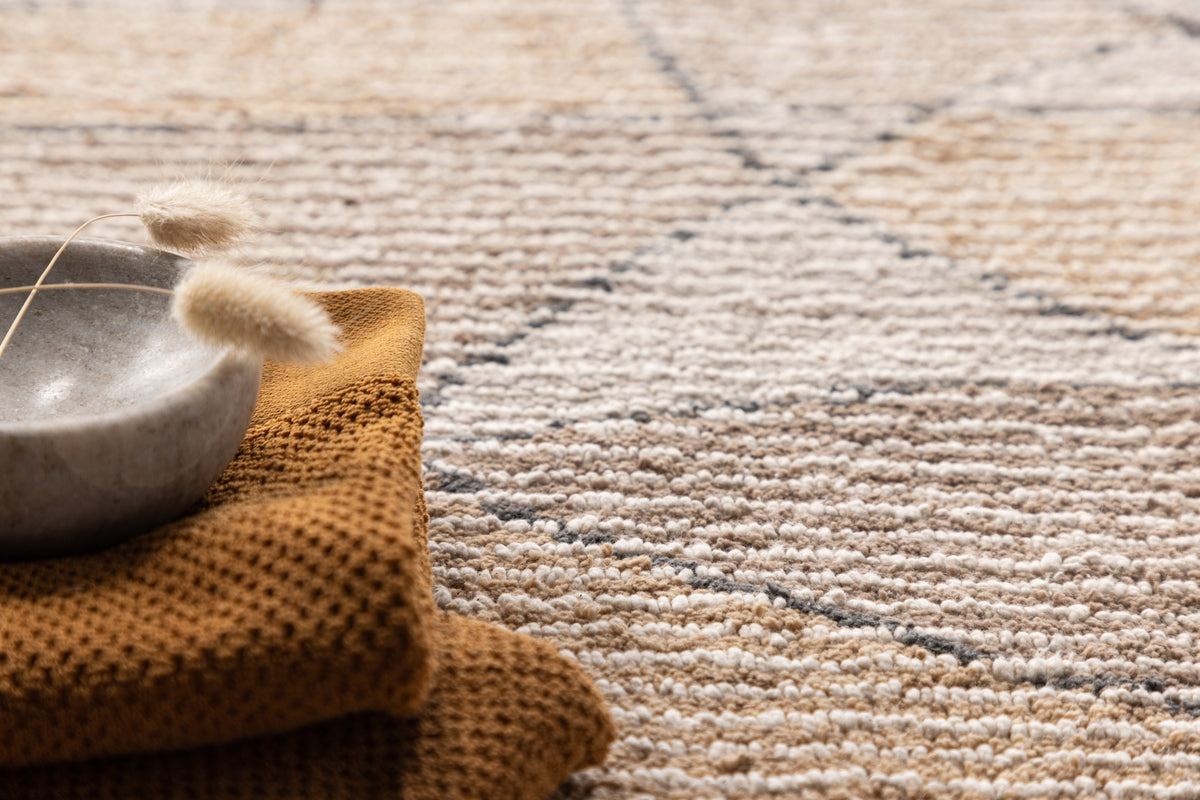 Loui Rektangulära Mattor 90 x 60 Elfenben