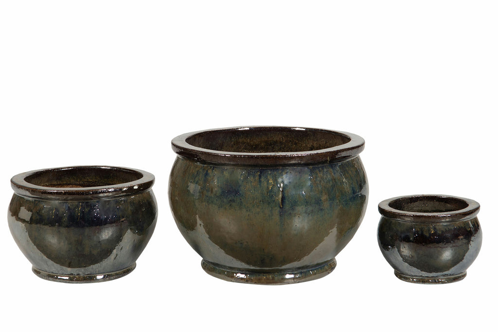 Kruka Kalypso Glaserat/grönt