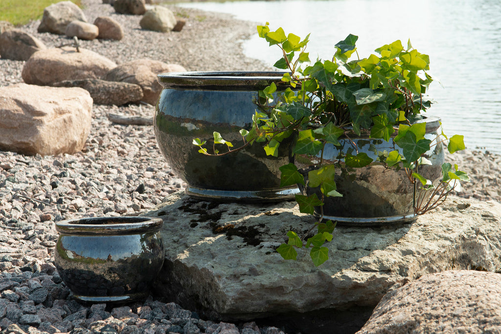 Kruka Kalypso Glaserat/grönt