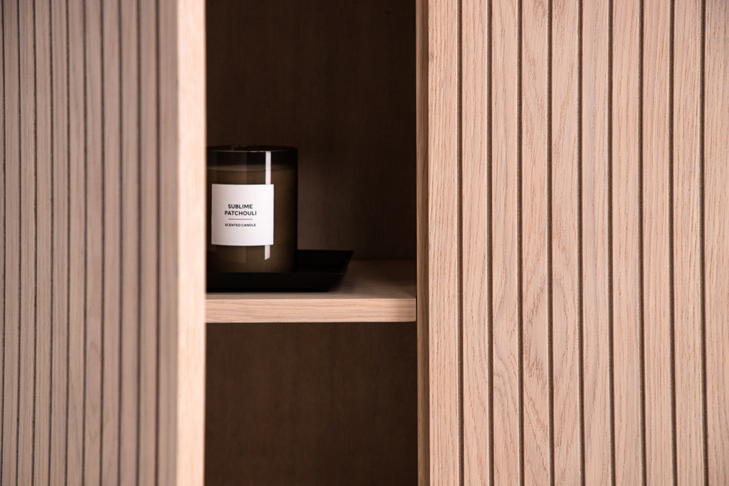 Björkön Skåp 30 x 80 x 103 Vitputsad