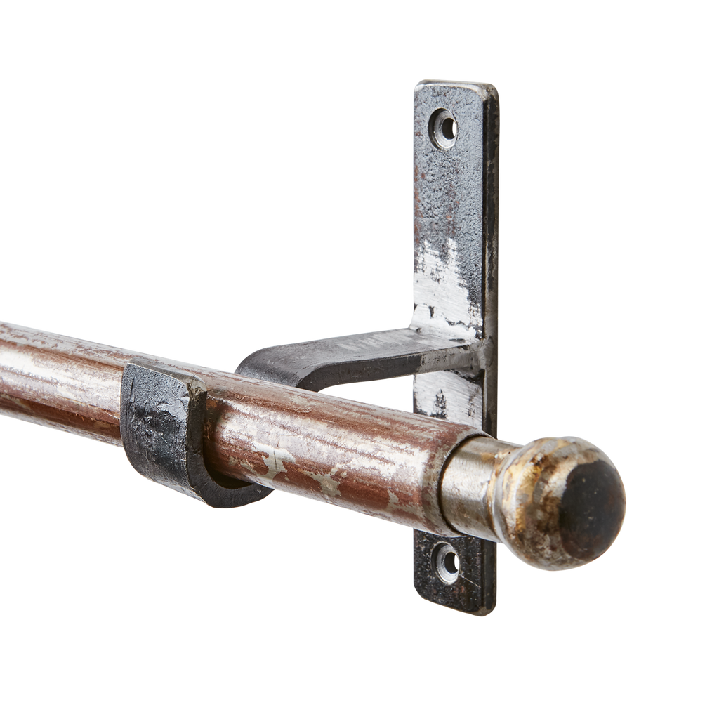 STANLEY Gardinstång/stång med konsoll, Svart/grå 2st